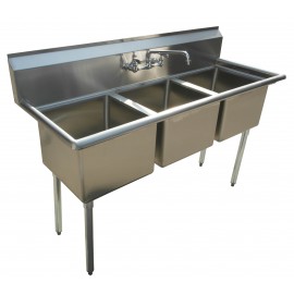 Sink(Three Compartment_ No Drainboard 02)
